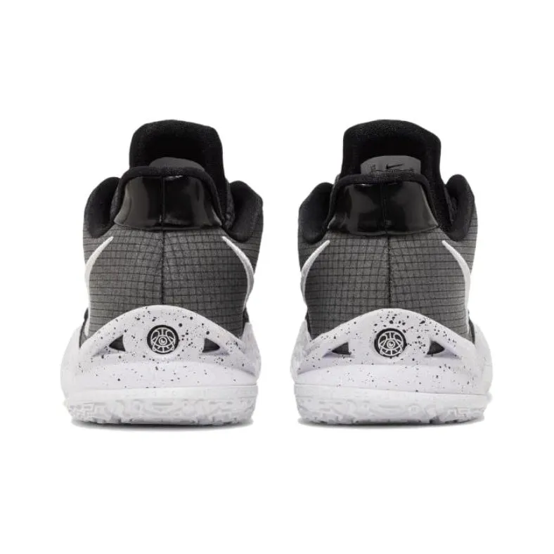 Nike Kyrie Low 4 Cushioning Wear Resistant Low Top Basketball Shoes Men's Black White-3