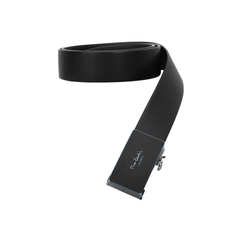 PIERRE CARDIN Business Casual Young Men's Belt With Trendy Automatic Buckle, Genuine Leather Belts Men's Width 3.5CM-2