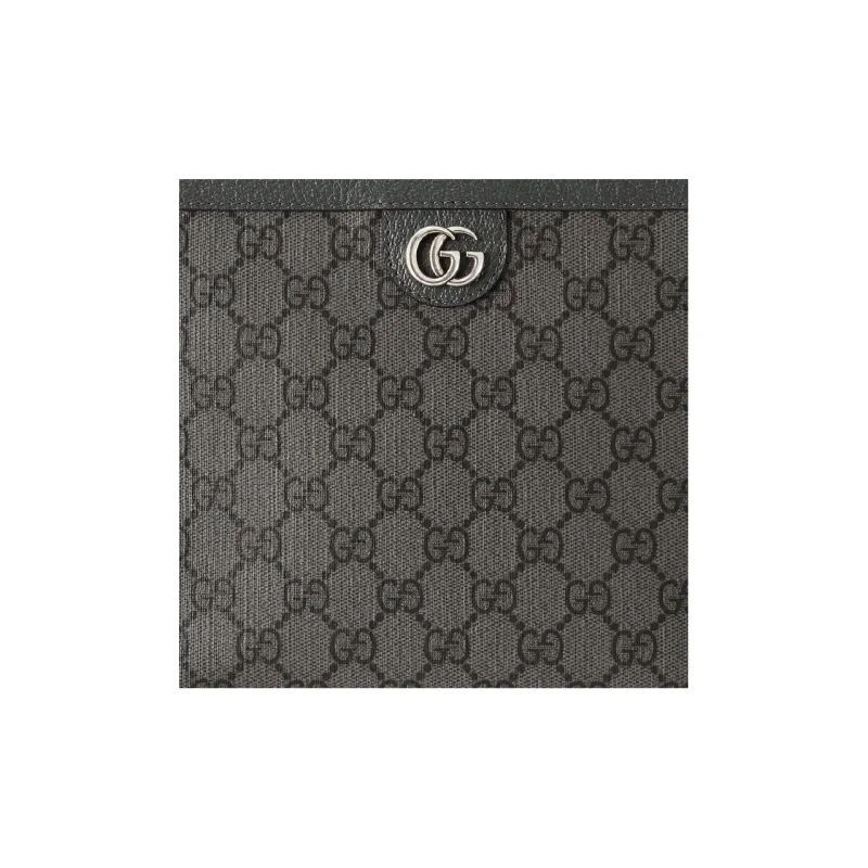 GUCCI Ophidia Canvas With Leather Canvas Bag Clutches Men's Black Gray Color-6