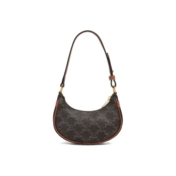 CELINE AVA Cow Leather Binding Shoulder Bag, Handbag, Shoulder Bag Women's Tawny