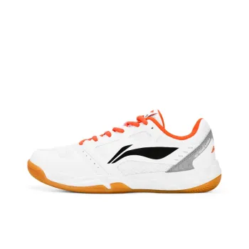 LiNing Feather Abrasion Resistant Low Top Badminton Shoes Unisex White Black