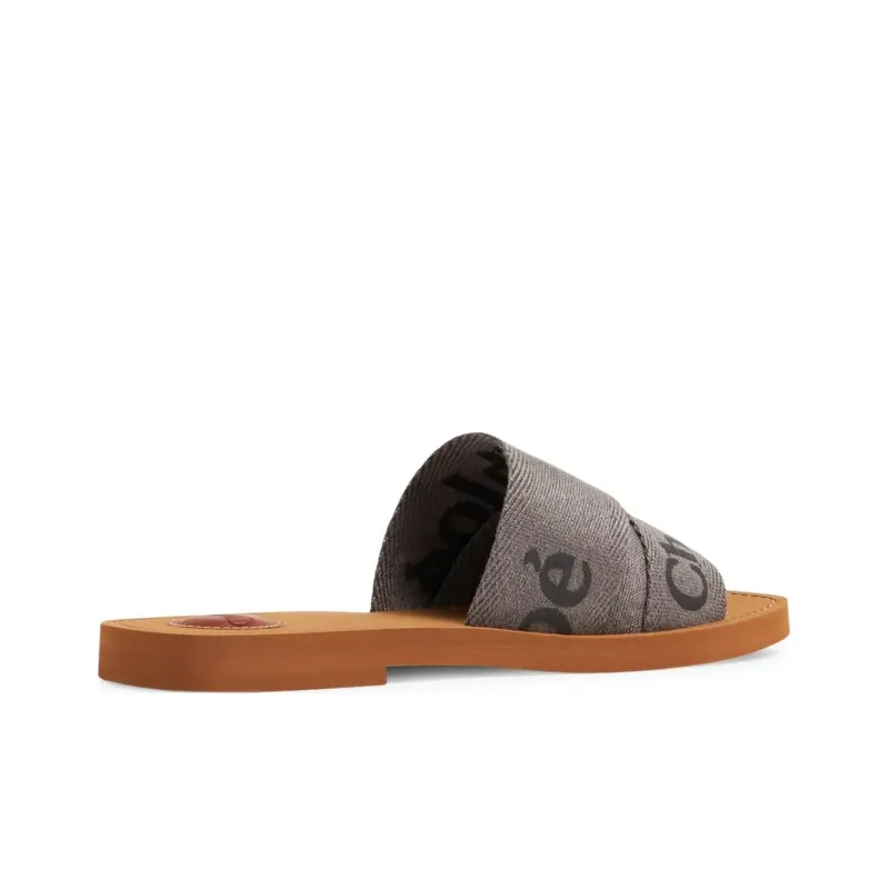 Chloe Woody Slide Slippers Women's Brown Black-3