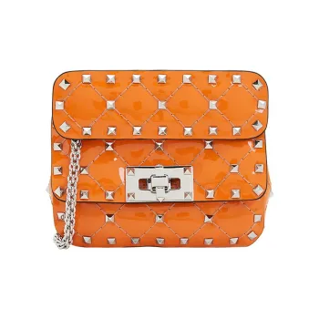 Valentino Leather Crossbody Bag Shoulder Bag Women's Orange