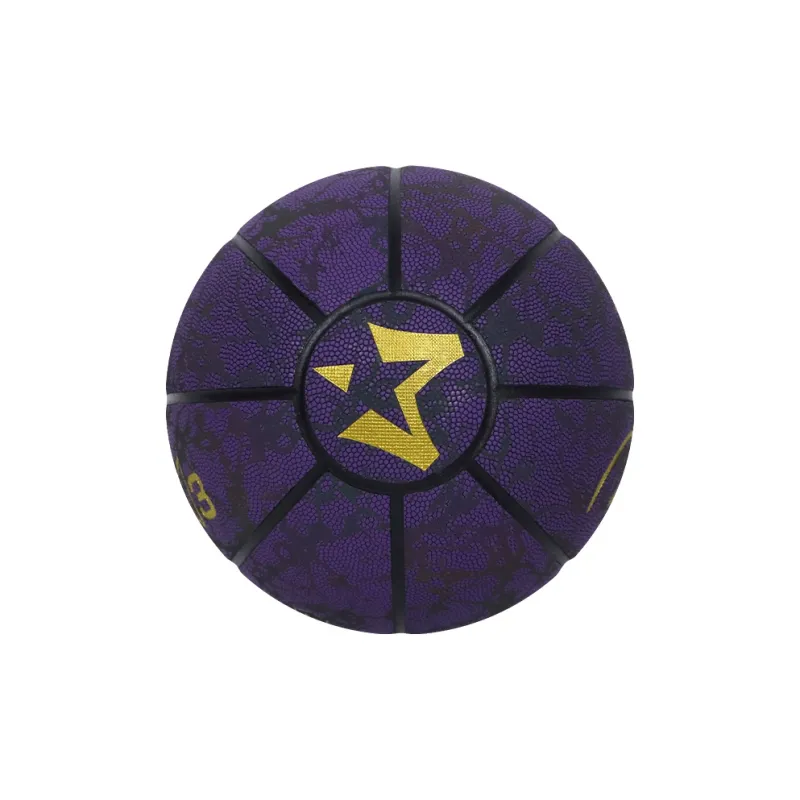 MARBURY PU Basketball Purple Gold Trendy Size 7 Reflective Training Competition Unisex-6