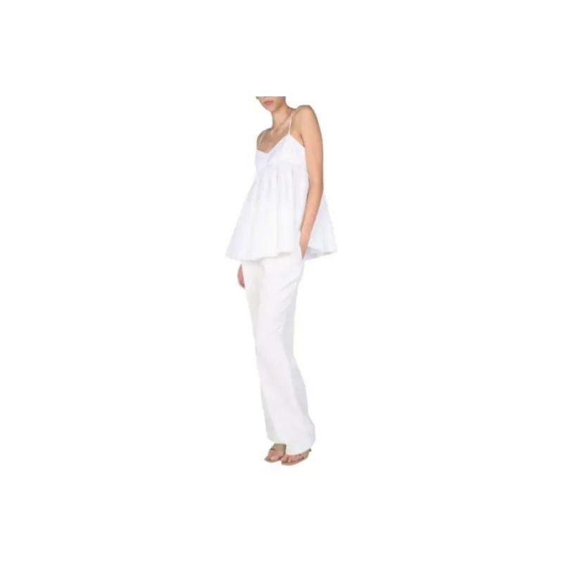 ASPESI Ruffle Detailed V Neck Top-1