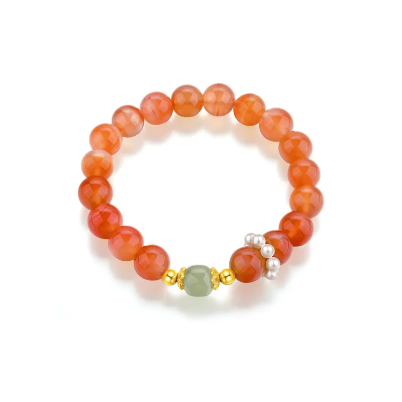 Mokinggran Agate Pearls Bracelets Women's Anniversary Bestie Box-8