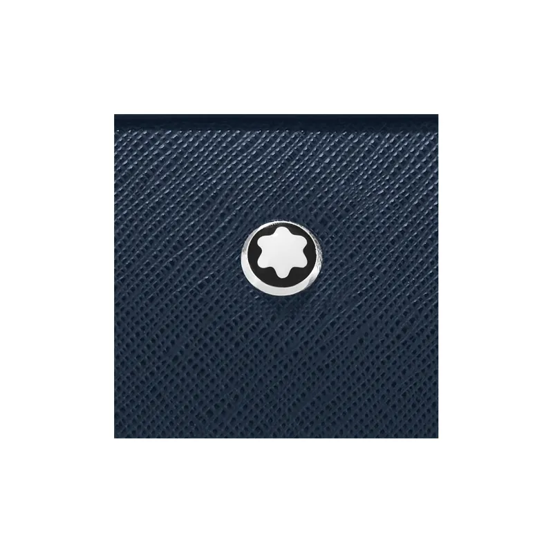 MONTBLANC Full Grain Cow Leather Messenger Bag, Shoulder Bag, Crossbody Bag Mini Men's Ink Blue-3