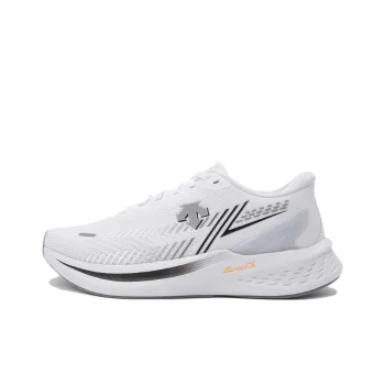 DESCENTE ENERZITE SUPER V2 Cushioned Slip Resistant Abrasion Resistant Low Top Casual Running Shoes Unisex Black White