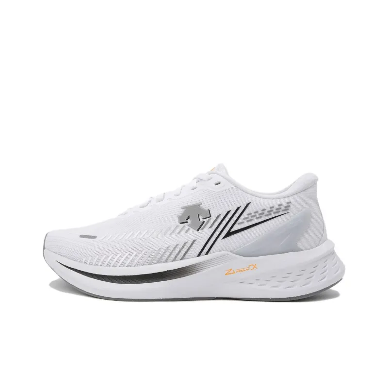 DESCENTE ENERZITE SUPER V2 Cushioned Slip Resistant Abrasion Resistant Low Top Casual Running Shoes Unisex Black White-0