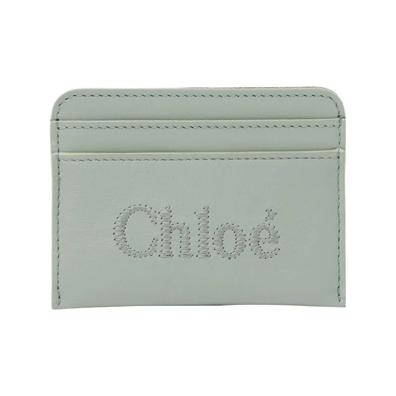 Chloe Glossy Calfskin Card Holder Card Holder Women's Gulf Green-0