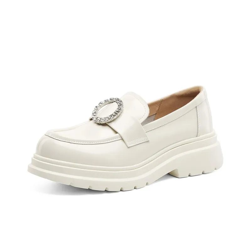 BOSSSUNWEN Loafers Women's Low Top Black-1