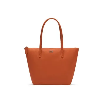 LACOSTE PVC Tote Bag Shopping Bag Handbag Medium Size Women's Bright Orange