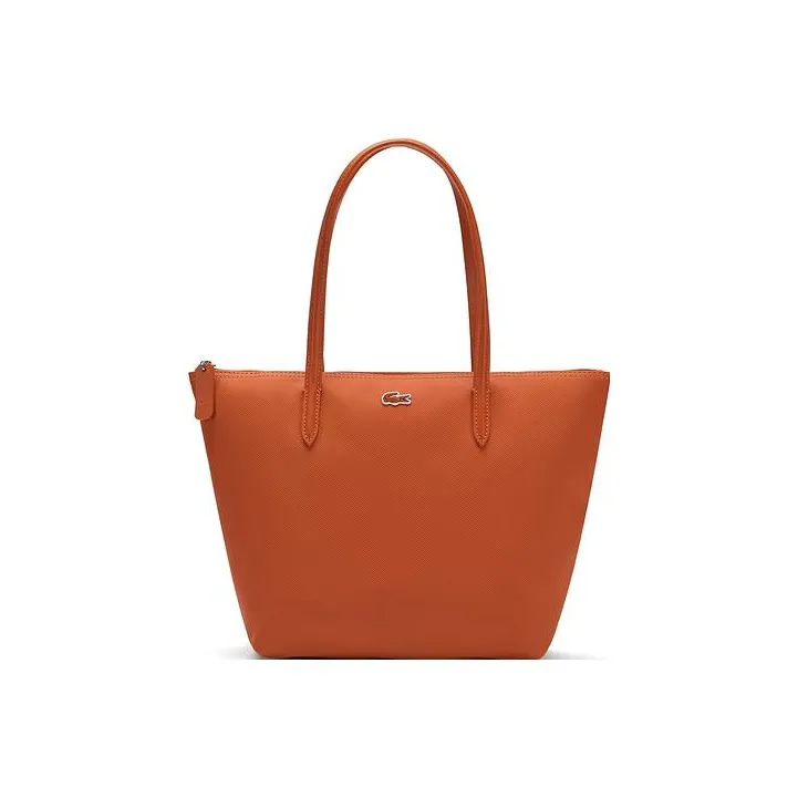 LACOSTE PVC Tote Bag Shopping Bag Handbag Medium Size Women's Bright Orange-0