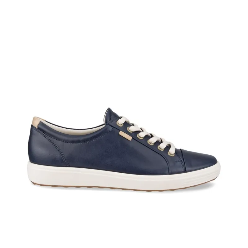 Ecco Soft 7 Low Top Skateboard Shoes Women's Dark Blue-1