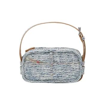 DIESEL Denim Shoulder Bag, Handbag, Shoulder Bag Women's Light Blue