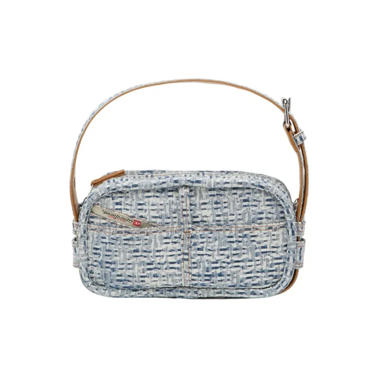 DIESEL Denim Shoulder Bag, Handbag, Shoulder Bag Women's Light Blue-0