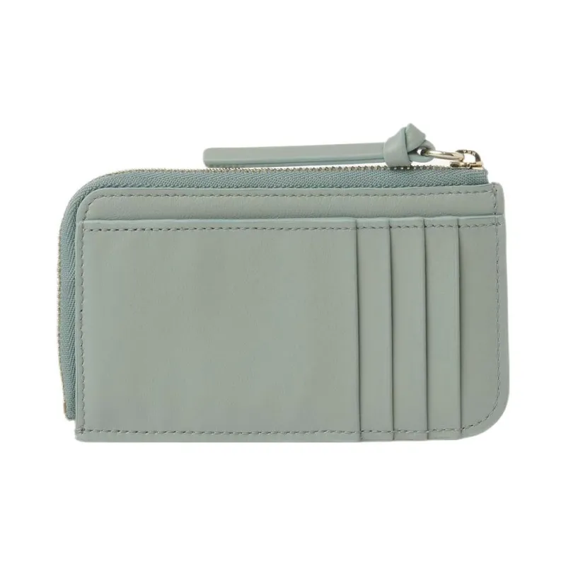 Chloe Shiny Calfskin Wallet Small Size Women's Gulf Green-1
