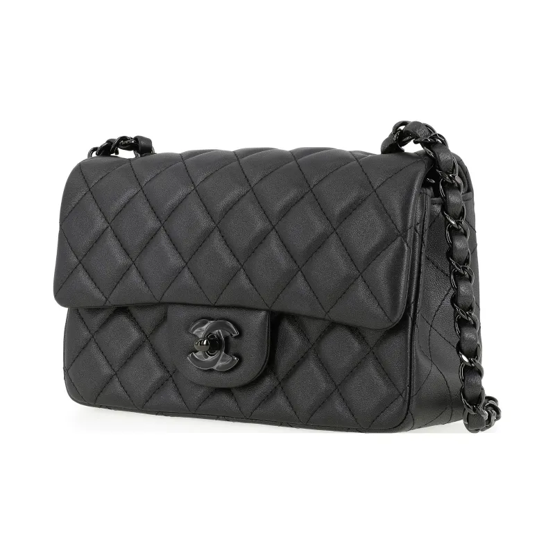 CHANEL Classic Flap CF Sheepskin Flap Bag, Shoulder Bag, Crossbody Bag Mini Women's Black-1