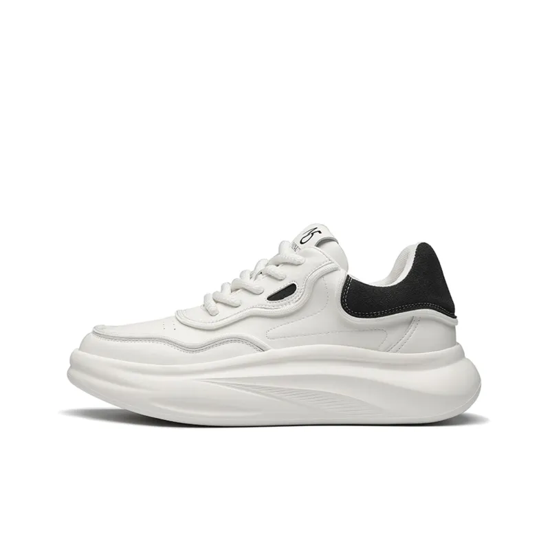 15 MINS Anti-Slip Wear-Resistant Lightweight Breathable Low-Top Skateboard Shoes Men's White-0