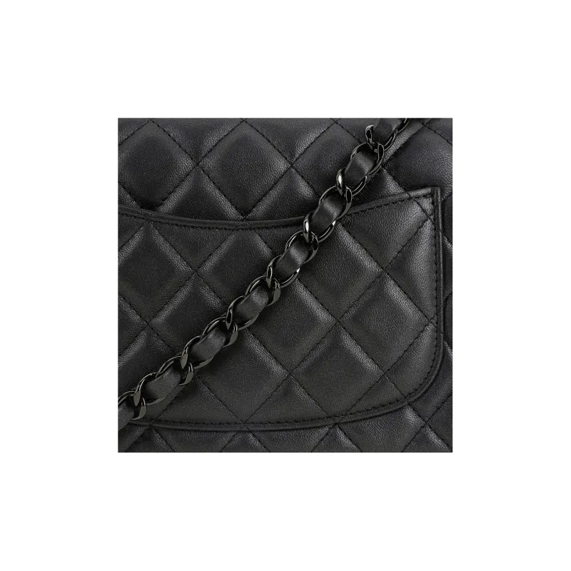 CHANEL Classic Flap CF Sheepskin Flap Bag, Shoulder Bag, Crossbody Bag Mini Women's Black-5