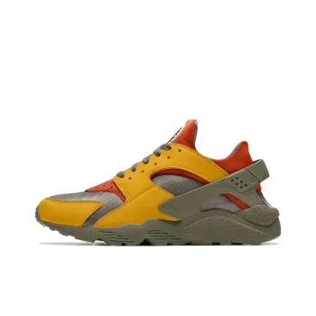 Nike Air Huarache Cushioned Slip Resistant Abrasion Resistant Low Top Running Shoes Men's Yellow