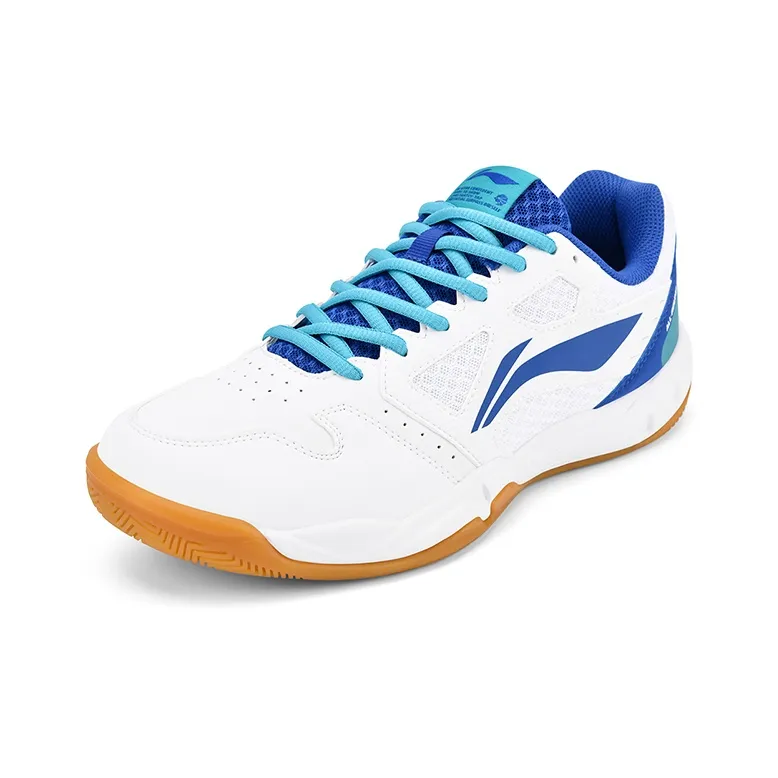 LiNing Feather The Flash 2.0 Cushioned Slip Resistant Low Top Badminton Shoes Unisex White Blue-1