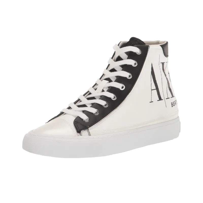 ARMANI EXCHANGE A|X High-Top Skateboard Shoes Men's White-1