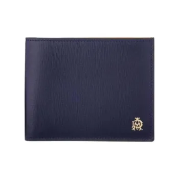 Dunhill Genuine Leather Wallet Men's Marine Blue