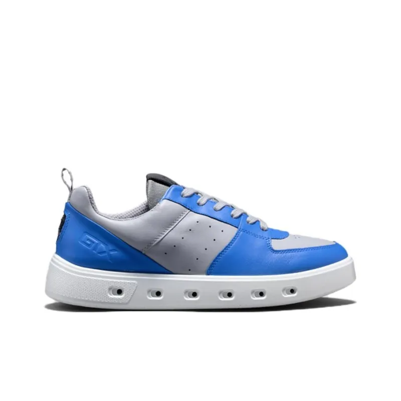 Ecco Street 720 Series Breathable Low Top Skateboard Shoes Men's Electric Blue Dove Gray-1