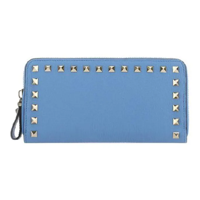 Valentino Calfskin Wallet Women's Light Blue-2