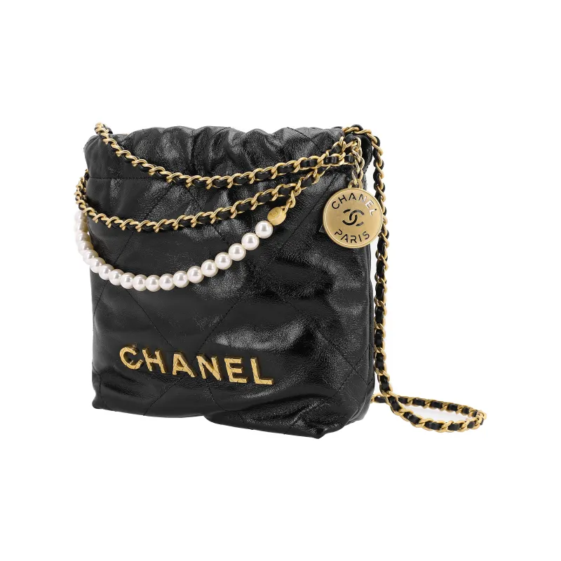 CHANEL Calfskin Bucket Bag, Shoulder Bag, Crossbody Bag Mini Women's Black-1