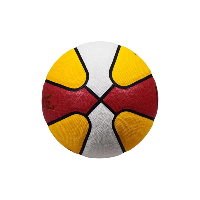 HONGKE PU Basketball Yellow Red White Size 7 Ball Training Match Unisex-2
