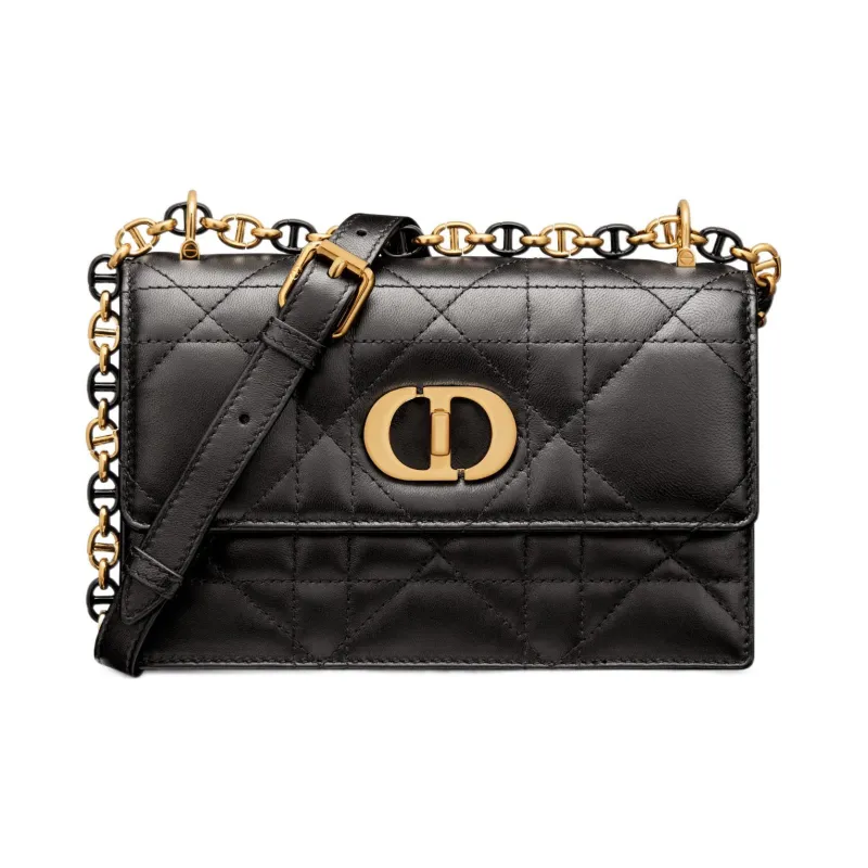 DIOR Sheepskin Crossbody Bag Shoulder Bag Women's Black-0