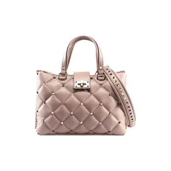Valentino Quilting Smooth Lambskin Shoulder Bag, Crossbody Bag, Handbag Women's Nude