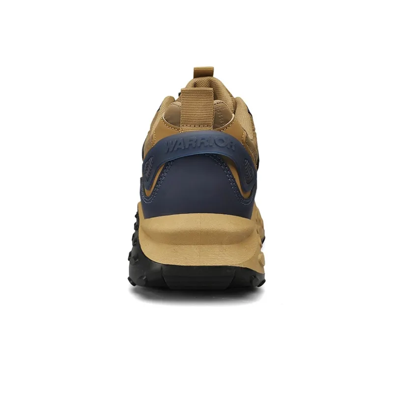 Warrior Low Top Chunky Sneakers Men's Earth Yellow Dark Blue-3
