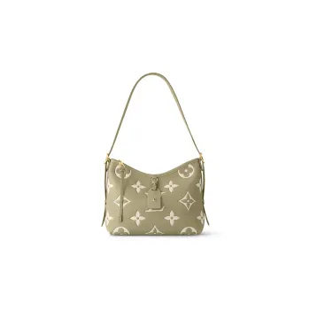LOUIS VUITTON Carryall Grained Calfskin Shopping Bag, Combo Bag, Handbag, Shoulder Bag Women's Khaki Green