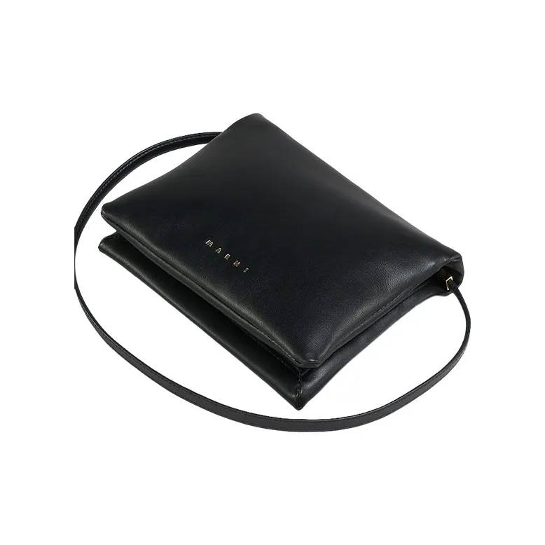 MARNI Calfskin Crossbody Bag Shoulder Bag Women's Black-2