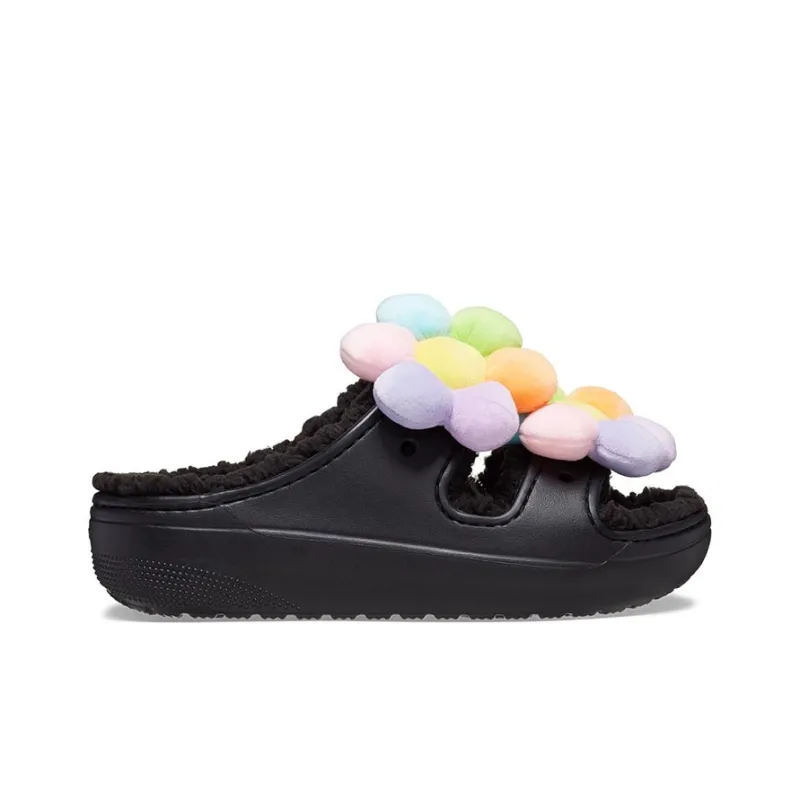 Crocs Classic Cozy Daisy Clogs 'Black Multi' Women's-1