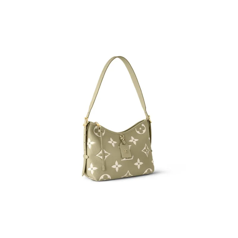 LOUIS VUITTON Carryall Grained Calfskin Shopping Bag, Combo Bag, Handbag, Shoulder Bag Women's Khaki Green-2