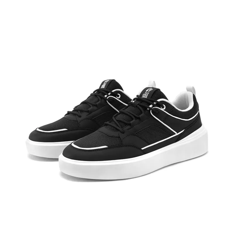 WALKSOUL Skateboard Shoes Men Low Top Apricot/Dark Blue/Black-19