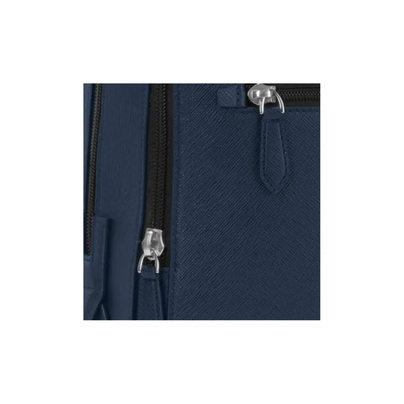 MONTBLANC Calfskin Backpack Medium Size Unisex Ink Blue-4