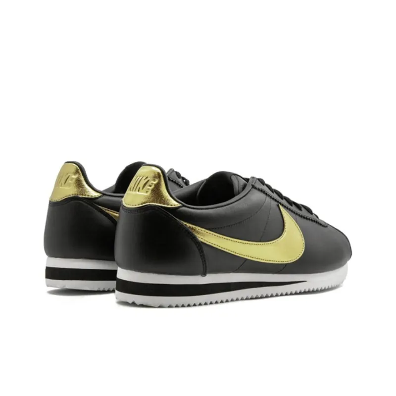 Nike Classic Cortez Black Metallic Gold-2