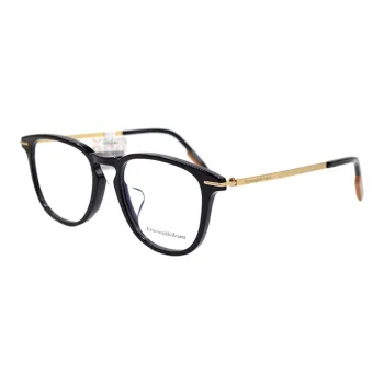 Zegna Plate Frame Oval Eyeglass Frames Men's