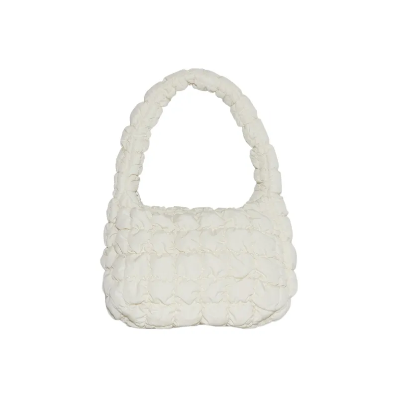 COS Polyester Cloud Bag, One Shoulder Handbag Mini Women's White-0