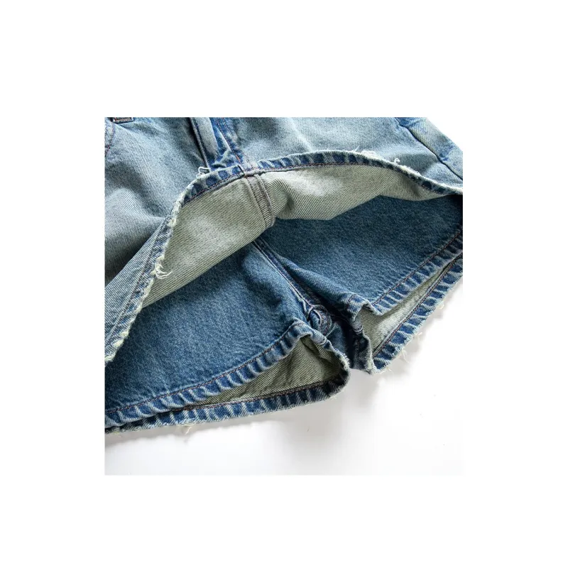 Ran and pure Denim Short Skirts Women's Light Blue-6