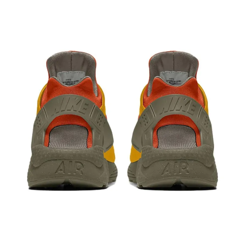 Nike Air Huarache Cushioned Slip Resistant Abrasion Resistant Low Top Running Shoes Men's Yellow-3