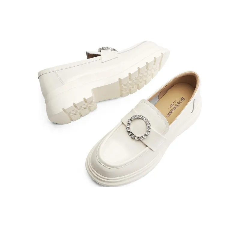 BOSSSUNWEN Loafers Women's Low Top Black-2