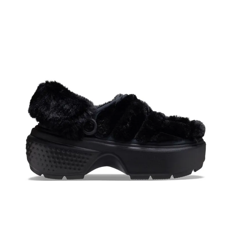 Crocs Stomp Quilted Clogs 'Black' Women's-1
