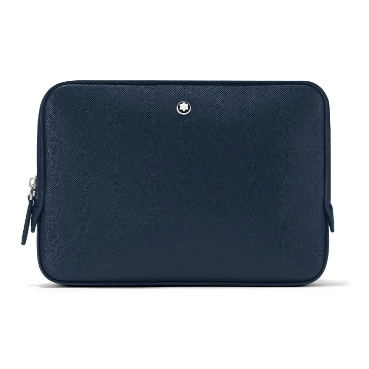 MONTBLANC Full Grain Cow Leather Messenger Bag, Shoulder Bag, Crossbody Bag Mini Men's Ink Blue-0
