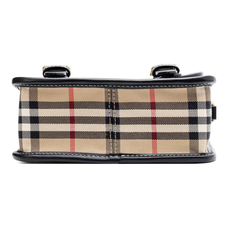 Burberry Vintage Cotton With Leather Messenger Bag Crossbody Bags Shoulder Bags Kids' Archive Beige-3